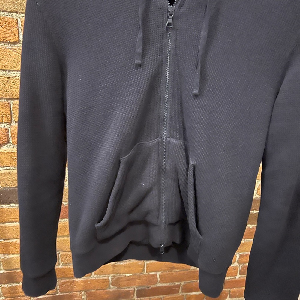 Vince Men's Sherpa-Lined Navy Hoodie